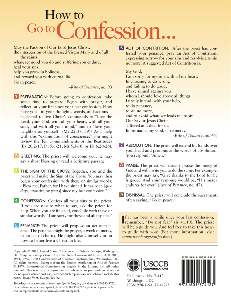 Confession: Guide to a Good, Valid Confession – Midd-South Catholic